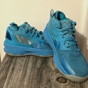 Adidas Dame Lillard Basketball Shoes Blue (Youth 6)